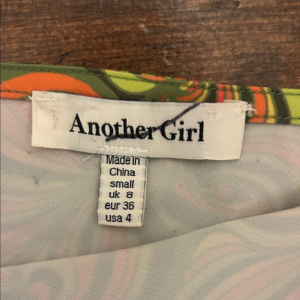 Another Girl Anthropologie Psychedelic One-Shoulder Dress - Size 4, NWOT - Picture 2 of 7